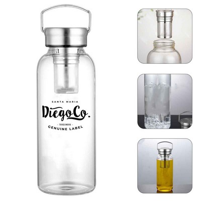 50oz Sport Glass Water Bottle with Twist Cap
