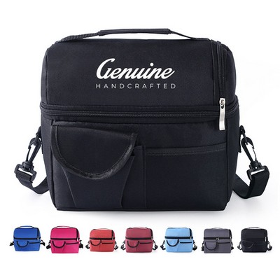 Portable Insulated Multiple Pockets Cooler Box