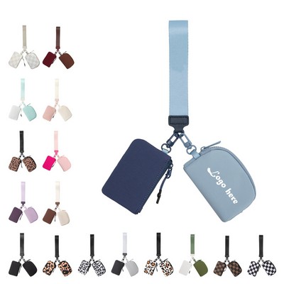 MOQ 50pcs Keychain Wallet Bank Card Mini Coin Purse Portable