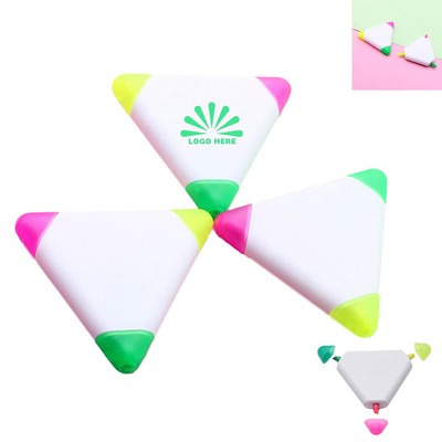 Triangular Fluorescent Highlighter Color Marker Pen