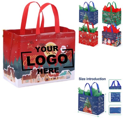 Non-Woven Polypropylene Heat-Sealed Christmas Gift Pouch