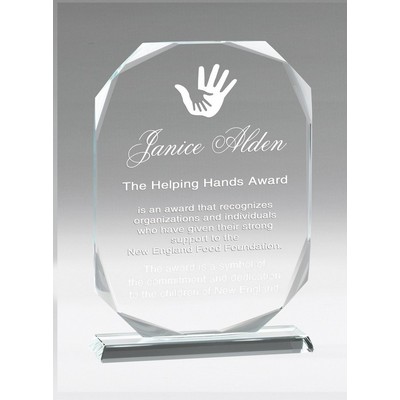Harmony Crystal Plaque Award, 7"H
