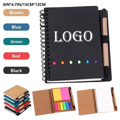 Multicolor Sticky Note Notebook with Pen MOQ50pcs