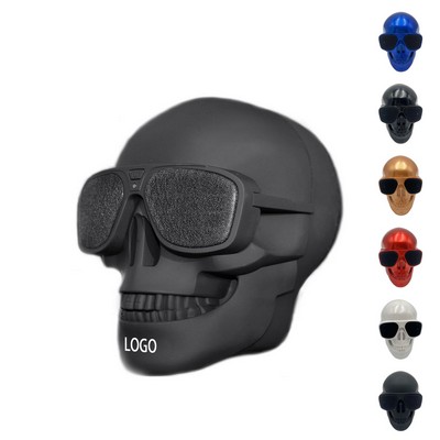 Super Cool Skull Wearing Glasses Shape Wireless Bluetooth Speaker