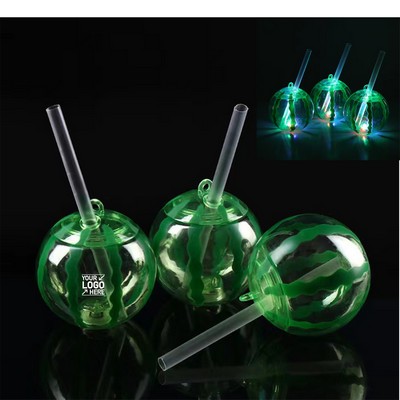 16Oz Led Watermelon Cup With Straw