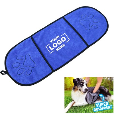 Pet Bath Towel with Pockets