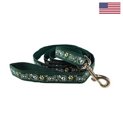 1" X 72" Woven Leash w/ Nickel-plated Hardware - "Elite" Weave
