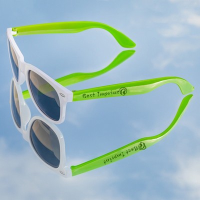 Promotional White Frame Classic Sunglasses