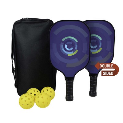 Deluxe Pickleball Set Double-Sided Paddles