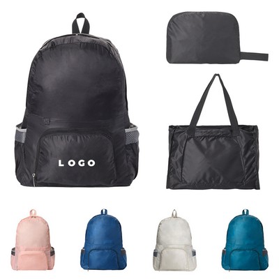 Dual Purpose Foldable Handbag/Backpack
