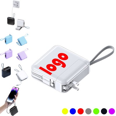 Power Bank With Built-In Plug