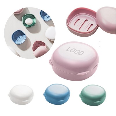 Round Covered Soap Box For Home & Travel