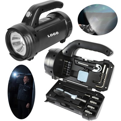 Multi-Purpose Camping Tools Household Emergency Preparedness Tool Set with Flashlight