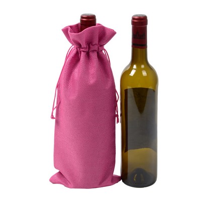 Imitation Linen Wine Champagne Pouch