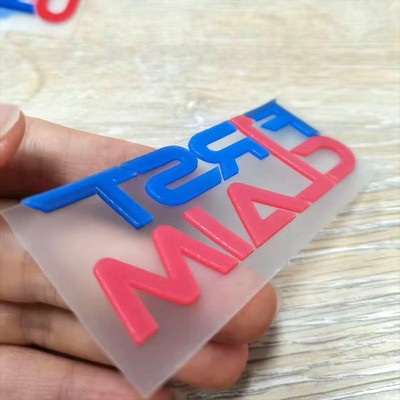 2mm Thick Heat Transfer 2.5" Silicone Sticker Label