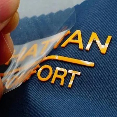 3.5" Silicone Sticker Label 2mm Thick Heat Transfer with Adhesive Backing