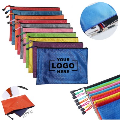 Letter Size Waterproof Zipper File Bags