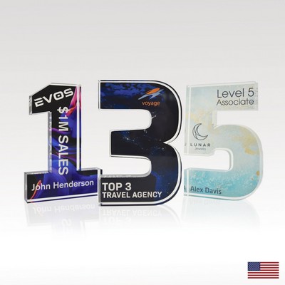 3/4" USA-Made Acrylic Numerals Style 5 – Traditional Series