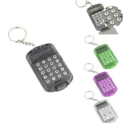 Mini Pocket Calculator Keychain