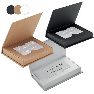 Reusable Kraft Paper Jewelry Gift Box With Magnetic Closure-Matte Finish Present Card Holder