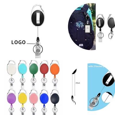 Retractable ID Card Holder Badge Clip