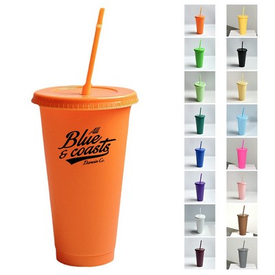 18oz Color Changing Tumbler with Lid and Straw
