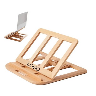 Wooden Adjustable Laptop & Book Stand