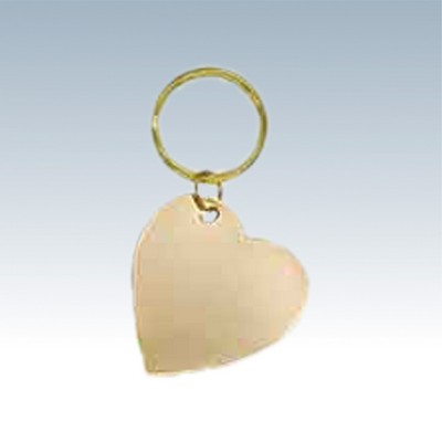Brass Heart Keychain