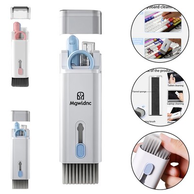 7-in-1 Multi-Function Keyboard Cleaner Brush Set for PC Wireless Earphone Screen Dust Removal.