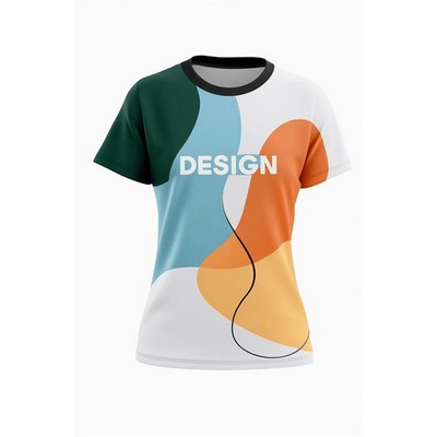 Women's 180G Full Color Short Sleeve T-Shirt Breathable