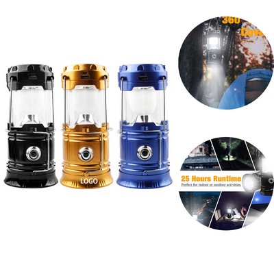 Solar USB Rechargeable Collapsible Camping Lantern