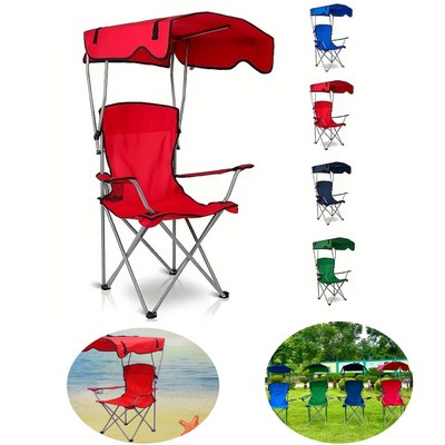 Portable Canopy-Equipped Steel-Oxford Sun-Protection Seating