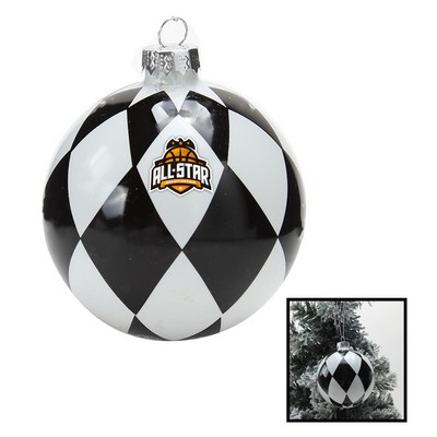 2.4" Capped Custom Glass Christmas Ball Ornaments