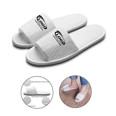 Waffle Open Toe Slippers