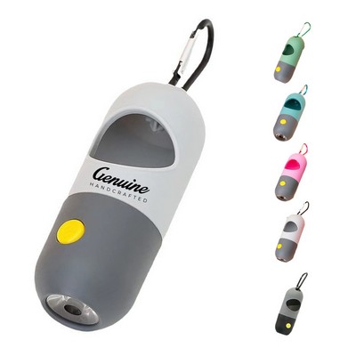 Dog Poop Bag Holder with Led Flashlight