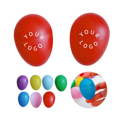 Plastic Egg Shaker Musical Instrument 2.4" Vibrant Colors