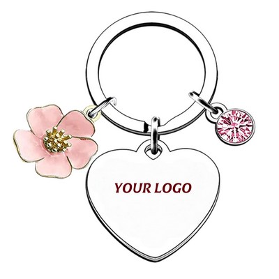 Stainless Steel Heart Keychain