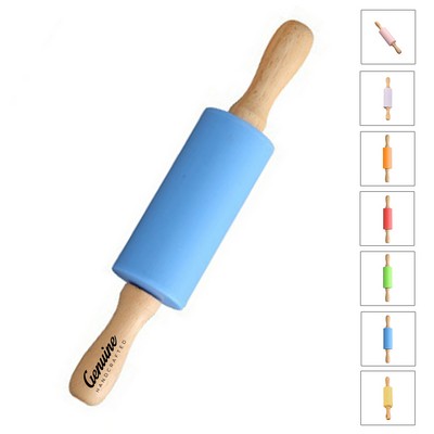 Silicone Non-Stick Dough Rolling Pin with Handle