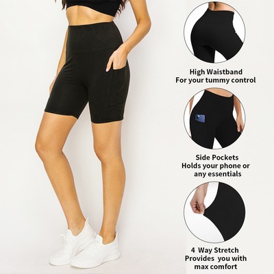 High Waisted Biker Shorts Leggings