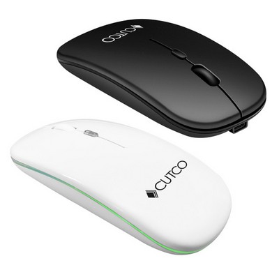 Slim Rechargeable Silent Wireless Mouse with LED Light