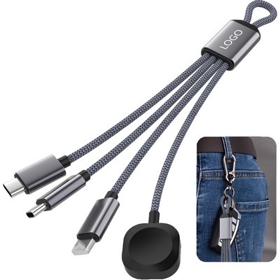 MOQ50 Aluminum Alloy 3-in-1 Keychain Data Cable