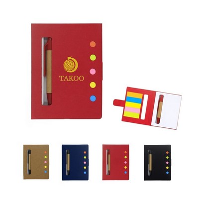 Notepad With Stickers and Pen