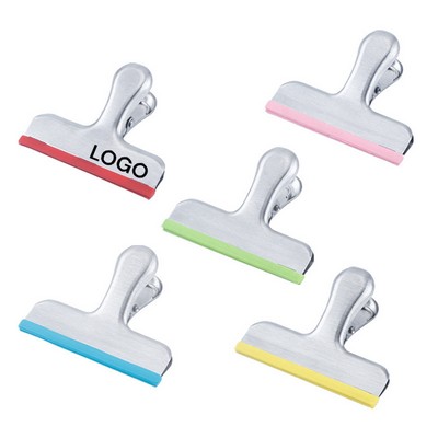 Stainless Steel Chip Food Bag Clips Covered with Silicone