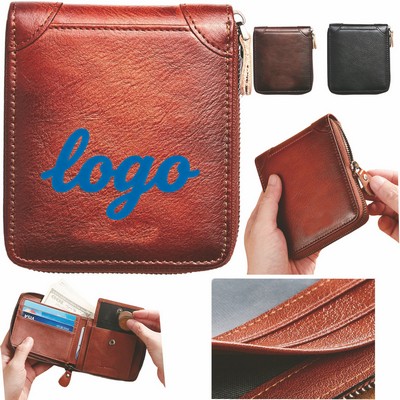 Genuine Cowhide Retro Wallet