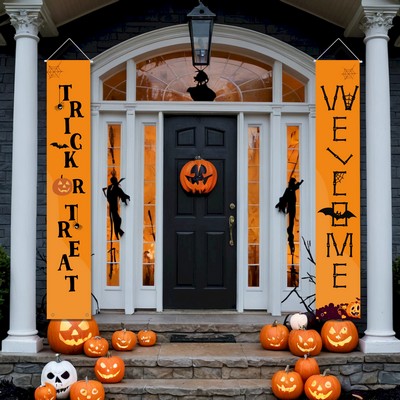 Custom Oxford Couplets Welcome Porch Banner Set