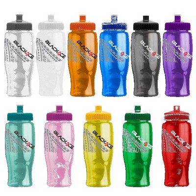 Rotation 27oz Transparent Contour Bottle w/Push-Pull Lid