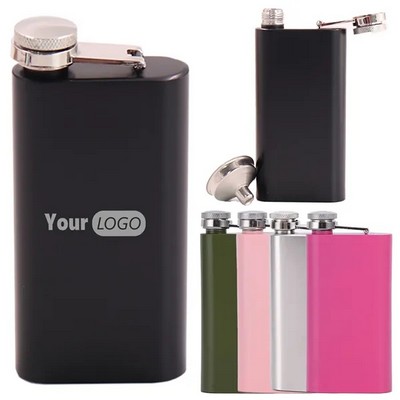 Stainless Steel 5OZ Portable Flask(Ocean)