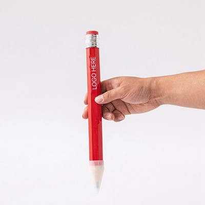 Engraved Wooden Giant Pencil Oversized Colorful Art Pencil