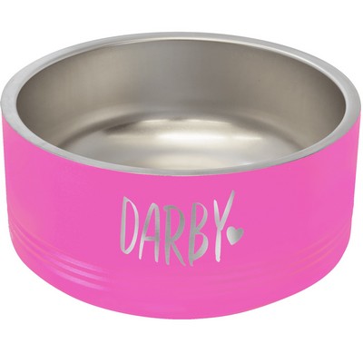 Polar Camel 32 oz. Medium Pink Pet Bowl