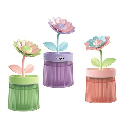 Flower Shape Humidifier with Colorful Mood Light for Desk